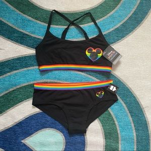 Disney Pride Collection black bra and panty set